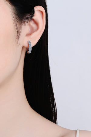 Moissanite Huggie Earrings