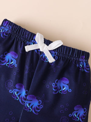 Octopus Graphic Tank and Shorts Set