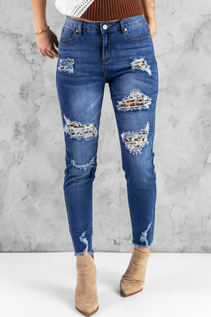 Leopard Print Skinny Jeans