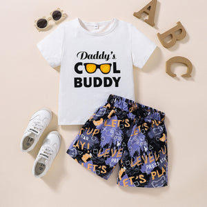 DADDY'S COOL BUDDY Tee and Shorts Set