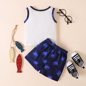Octopus Graphic Tank and Shorts Set